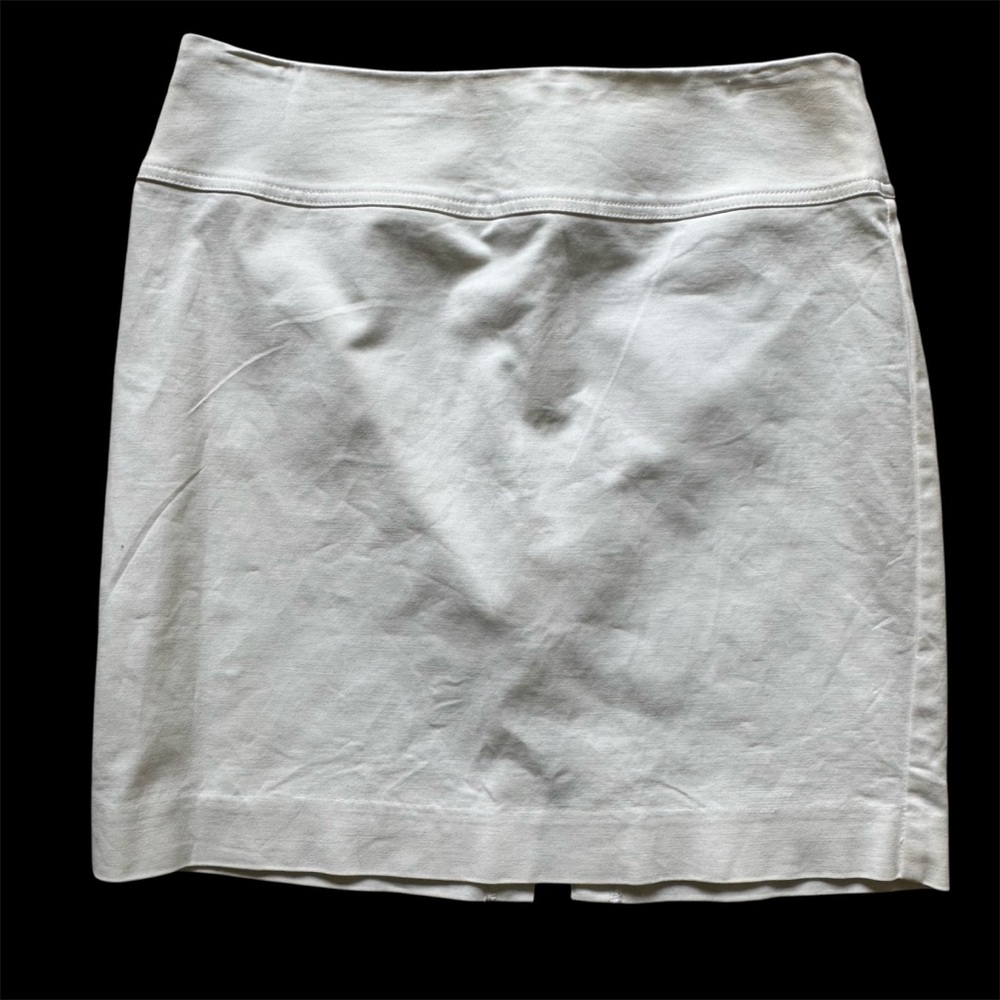 Ellen Tracy Off White Cream Mini Pencil Skirt Size 6